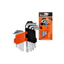 LLAVE ALLEN PUNTA REDONDA CORTO 9PCS